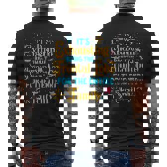 It's Exhausting Being Frontal Lobe For Family – Medical Pun Men's Back Print T-Shirt - Monsterry