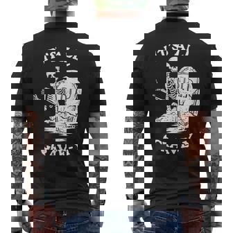 It's All Grave-y Skeleton Halloween Pun Tank Top Men's Back Print T-Shirt - Monsterry