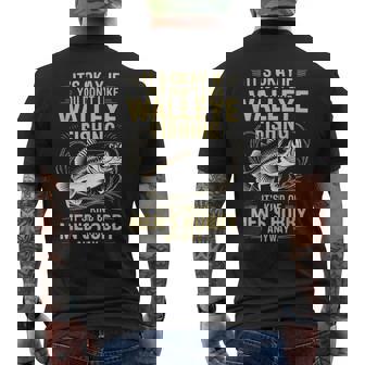 It's Kind Of Hobby Angler Fisherman Walleye Fishing Men's T-shirt Back Print | Mazezy