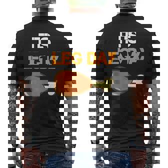 It's Leg Day Gym Fitness Workout Turkey Thanksgiving Tank Top Men's Back Print T-Shirt - Monsterry