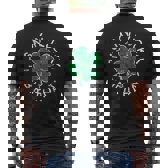 It's My Lucky Birthday St Patrick's Day Distressed Men's T-shirt Back Print - Monsterry