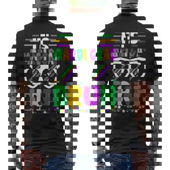 It's Mardi Gras Bruh Ns Boys Mardi Gras Party Mask Men's T-shirt Back Print | Mazezy