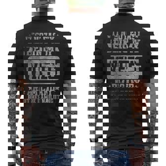 It's Not Easy Being My Wife's Arm Candy Retro Husband Men's T-shirt Back Print | Mazezy