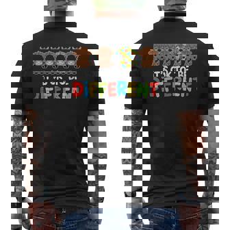 Its Ok To Be Different Highland Cow Heifer Autism Awareness Men's T-shirt Back Print - Monsterry