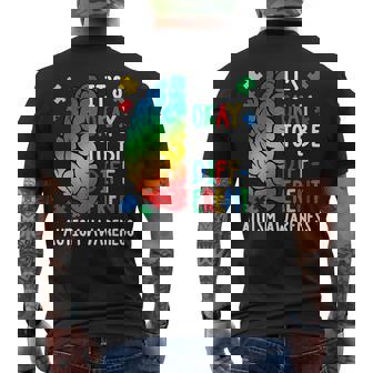 It's Okay To Be Different Autism Awareness Month In April Men's T-shirt Back Print | Mazezy