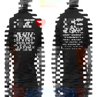 J'aime Ma Copine Blonde Alors S'il Te Plaît Éloigne-Toi De Moi T-shirt imprimé au dos - Cadeauxyz