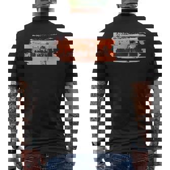 Japanese Giant Robot Mech New York Souvenir Kanji Men's Back Print T-Shirt - Monsterry
