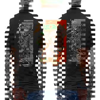 Japanese Green Frog Ninja Samurai Katana Sword Tank Top Men's Back Print T-Shirt - Monsterry
