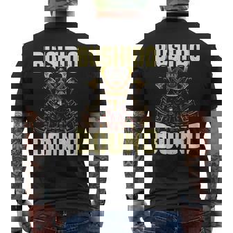 Japanese Samurai Armor Japan Katana Sword Bushido Men's Back Print T-Shirt - Monsterry