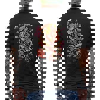 Japonés Estético Dragón Símbolo Kanji Espacio Camiseta Hombre Estampado Espalda - Regaloses