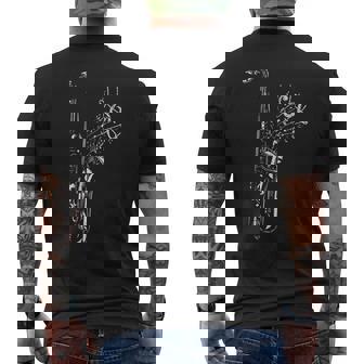 Jazz Saxophoniste Notes De Musique Saxo Saxophone T-shirt imprimé au dos - Cadeauxyz