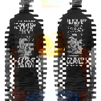 Je M'en Fous Je Suis Un Escargot Escargot Mignon T-shirt imprimé au dos - Cadeauxyz