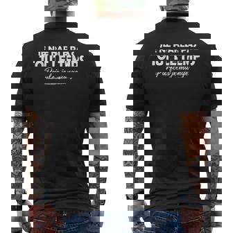 Je Ne Parle Pas Tout Le Temps Parfois Je Mange T-shirt imprimé au dos - Cadeauxyz