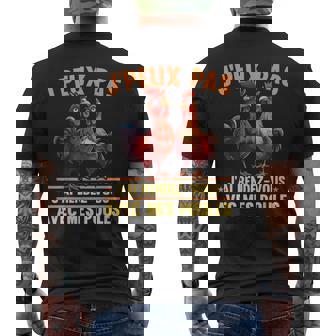 Je Peux Pas J'ai Poules Humour Farmer Poules Cadeau Fermier T-shirt imprimé au dos - Cadeauxyz
