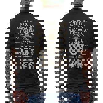 Je Suis Un Mec Simple Rugby Apéro Papa Retrointage T-shirt imprimé au dos - Cadeauxyz