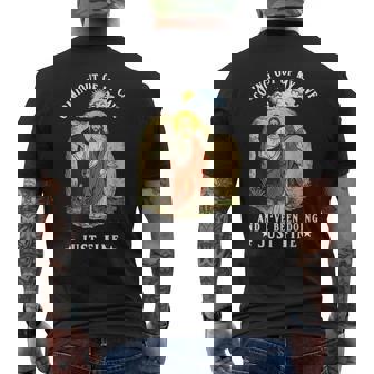 Jesus Coming Out Of My Cave And I've Been Doing Just Fine Men's T-shirt Back Print - Thegiftio UK