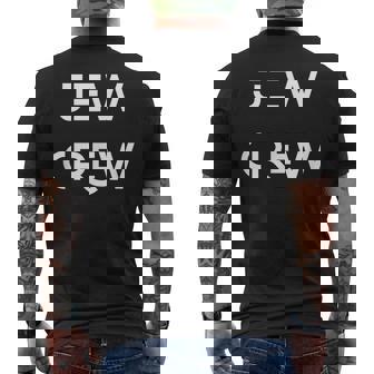 Jew Crew Jewish Summer Camp Tee For Counselors T-Shirt Men's Back Print T-Shirt - Monsterry