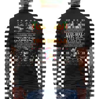 Jingle Bells Taco Shells Vintage Ugly Sweeter Pixel Xmas Men's Back Print T-Shirt - Monsterry