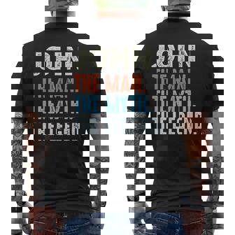 John The Legend Name Personnalisé Cute Idea Hommeintage John T-shirt imprimé au dos - Cadeauxyz