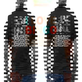 Jugador De Bingo Divertido I Love Bingo Camiseta Hombre Estampado Espalda - Regaloses