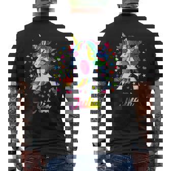 Julia Nombre Personalizado Regalo Cumpleaños Unicornio Camiseta Hombre Estampado Espalda - Regaloses