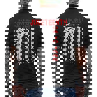 June 1865 End Of Slavery Shirt Abolished American Slavery Men's Back Print T-Shirt - Monsterry