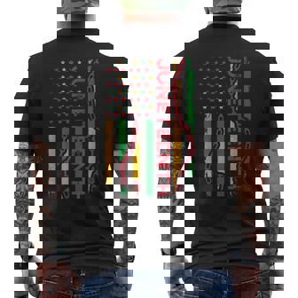 Juneteenth American Flag USA End Of Slavery 1865 Men's Back Print T-Shirt - Monsterry