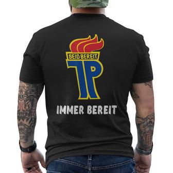 Jungpionier Junge Pioniere Seid Ready Ossi Ddr T-Shirt mit Rückendruck - Geschenkecke