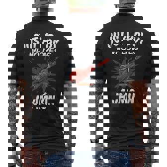 Just A Boy Who Loves Jamon Jamon Camiseta Hombre Estampado Espalda - Regaloses
