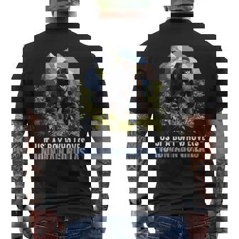 Just a Boy Who Loves Mountain Gorillas Mountain Gorilla Men's Back Print T-Shirt - Monsterry