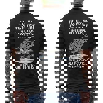 Just A Boy Who Loves Snow Leopards Animal Men's Back Print T-Shirt - Monsterry