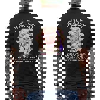 Just A Dad Who Always Came Back With The Ice Cream Men's T-shirt Back Print - Seseable