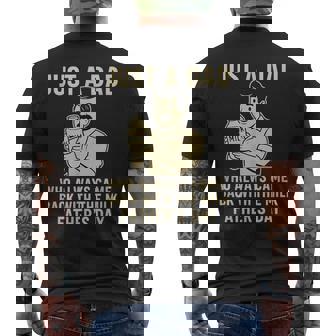 Just A Dad For Dads With Milk Bottles Humour Father's Day S T-Shirt mit Rückendruck - Geschenkecke