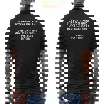 Just Because I'm Awake Pajamas PJ Teens Tweens Men's Back Print T-Shirt - Monsterry