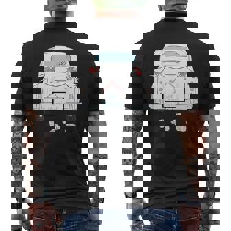 Just Married Honeymoon Car With Cans On Back Men's Back Print T-Shirt - Monsterry