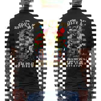 Kaiju Birthday Party Japan Monster Dinosuar It's My Birthday Men's T-shirt Back Print | Mazezy