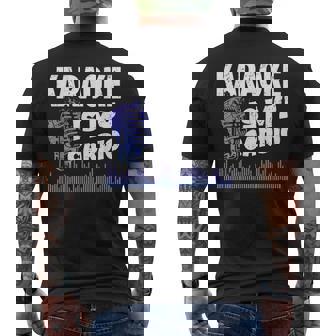Karaoke Legend Music My Cardio Vintage Microphone Men's Back Print T-Shirt - Monsterry
