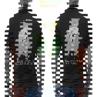 Karate Never Give Up Cartoon Faceless Martial Arts Tank Top Men's Back Print T-Shirt - Monsterry