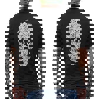 Katzen Lustiges Schädel Totenkopf Geschenk T-Shirt mit Rückendruck - Geschenkecke