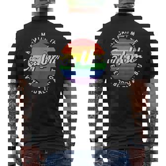 Keep Calm Im The Gay Uncle Rainbow LGBT Pride Uncle Men's Back Print T-Shirt - Monsterry