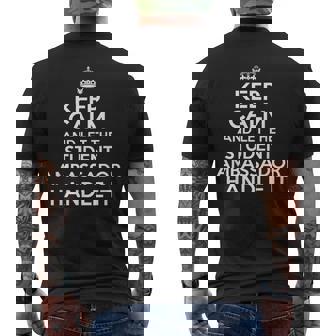 Keep Calm And Let The Student Ambassador Handle It Shirt Men's Back Print T-Shirt - Monsterry
