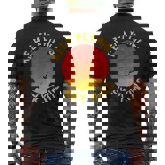 KEEP FLYING SKY KING Design Men's Back Print T-Shirt - Monsterry