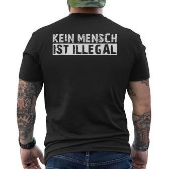 Kein Mensch Ist Illegal Anti Rassismus Tolerance T-Shirt mit Rückendruck - Geschenkecke