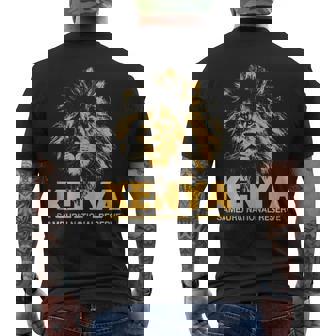 KENYA Africa Samburu Lion Reserve African Safari Tank Top Men's Back Print T-Shirt - Monsterry