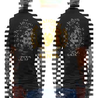 KENYA Lion Samburu National Reserve African Safari Tank Top Men's Back Print T-Shirt - Monsterry