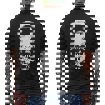 Kettlebell Para Entrenamiento Diseño De Calavera Camiseta Hombre Estampado Espalda - Regaloses