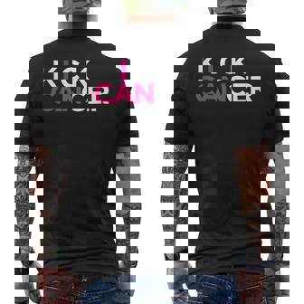 I Can Kick Cancer Beating Cancer Survivor Support Men's Back Print T-Shirt - Monsterry