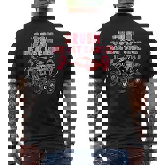 Kids Pink Monster Truck Breast Cancer Awareness Toddler Boy Kids Men's Back Print T-Shirt - Monsterry