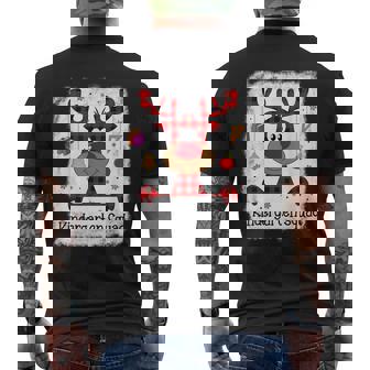 Kindergarten Squad Teacher Reindeer Christmas Xmas Men's Back Print T-Shirt - Monsterry