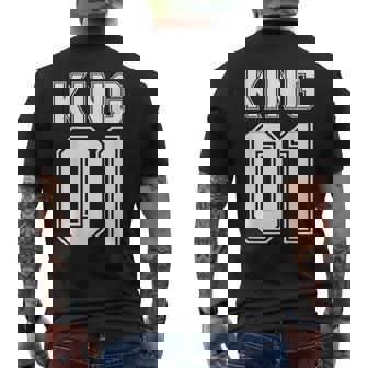 Kings 01 Best Couple For Friendship Day Valentine Men's Back Print T-Shirt - Monsterry